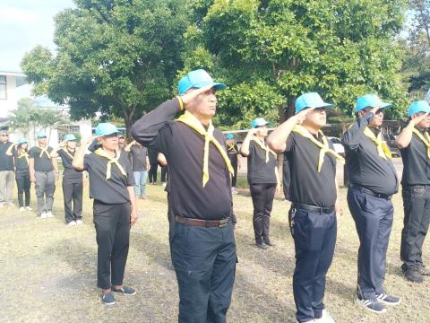 กิจกรรมเคารพธงชาติและจิตอาสาทำความสะอาด