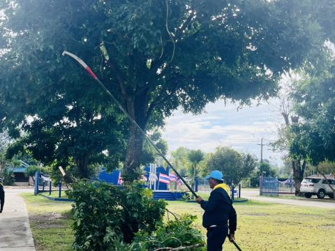 กิจกรรมเคารพธงชาติและจิตอาสาทำความสะอาด