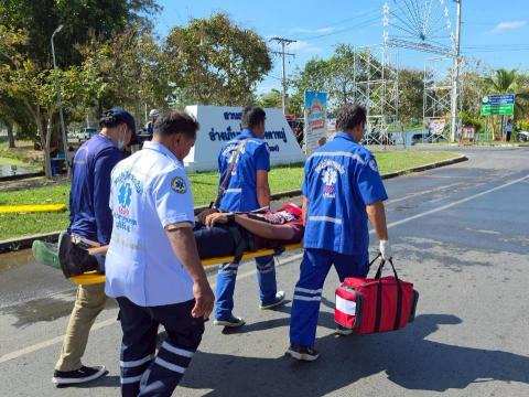 กิจกรรมฝึกซ้อมแผนป้องกันอุบัติเหตุกลุ่มชนและสาธารณภัย