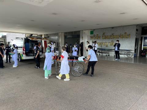 กิจกรรมฝึกซ้อมแผนป้องกันอุบัติเหตุกลุ่มชนและสาธารณภัย